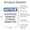 Signmission Electrical Room No Storage, 12 in W x Rectangle, Aluminum OS-2PACK-NS-A-1218-V-11687 - alternate 3